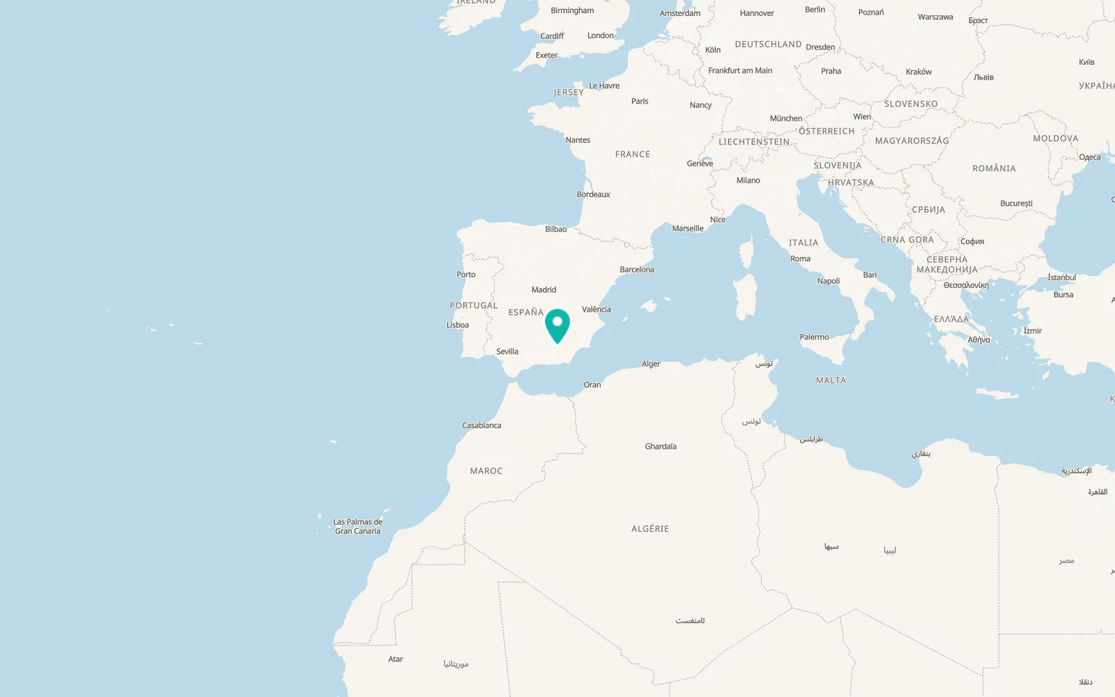 Map of Zújar