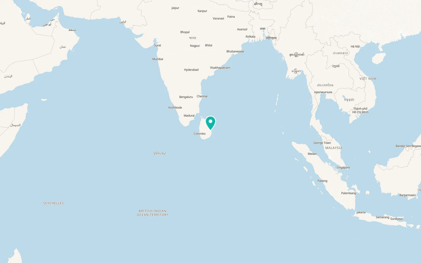 Map of Ampara