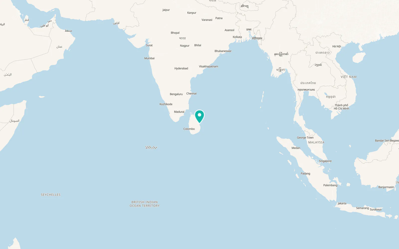 Map of Batticaloa