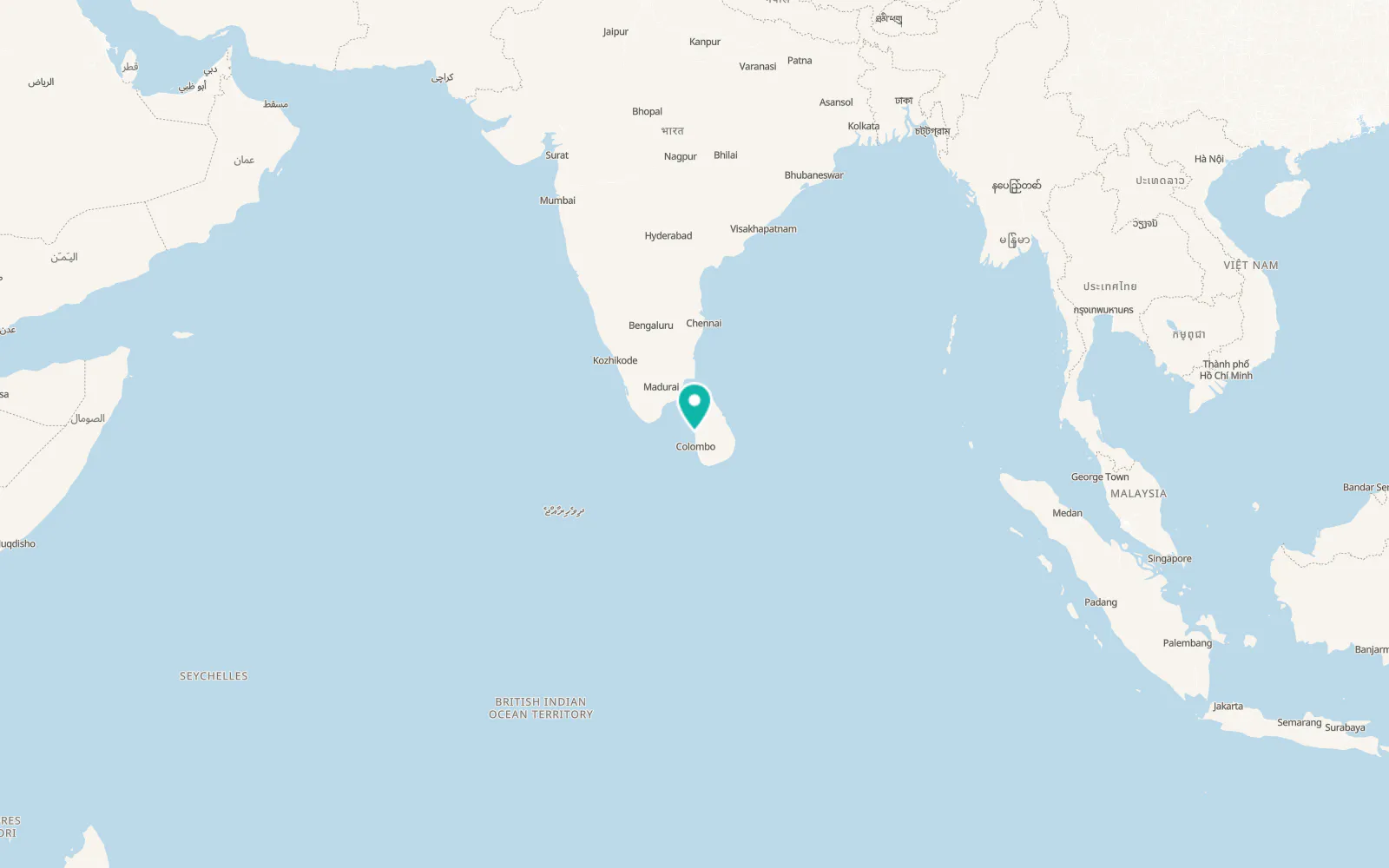 Map of Chilaw