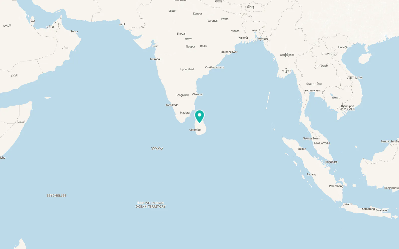 Map of Dambulla