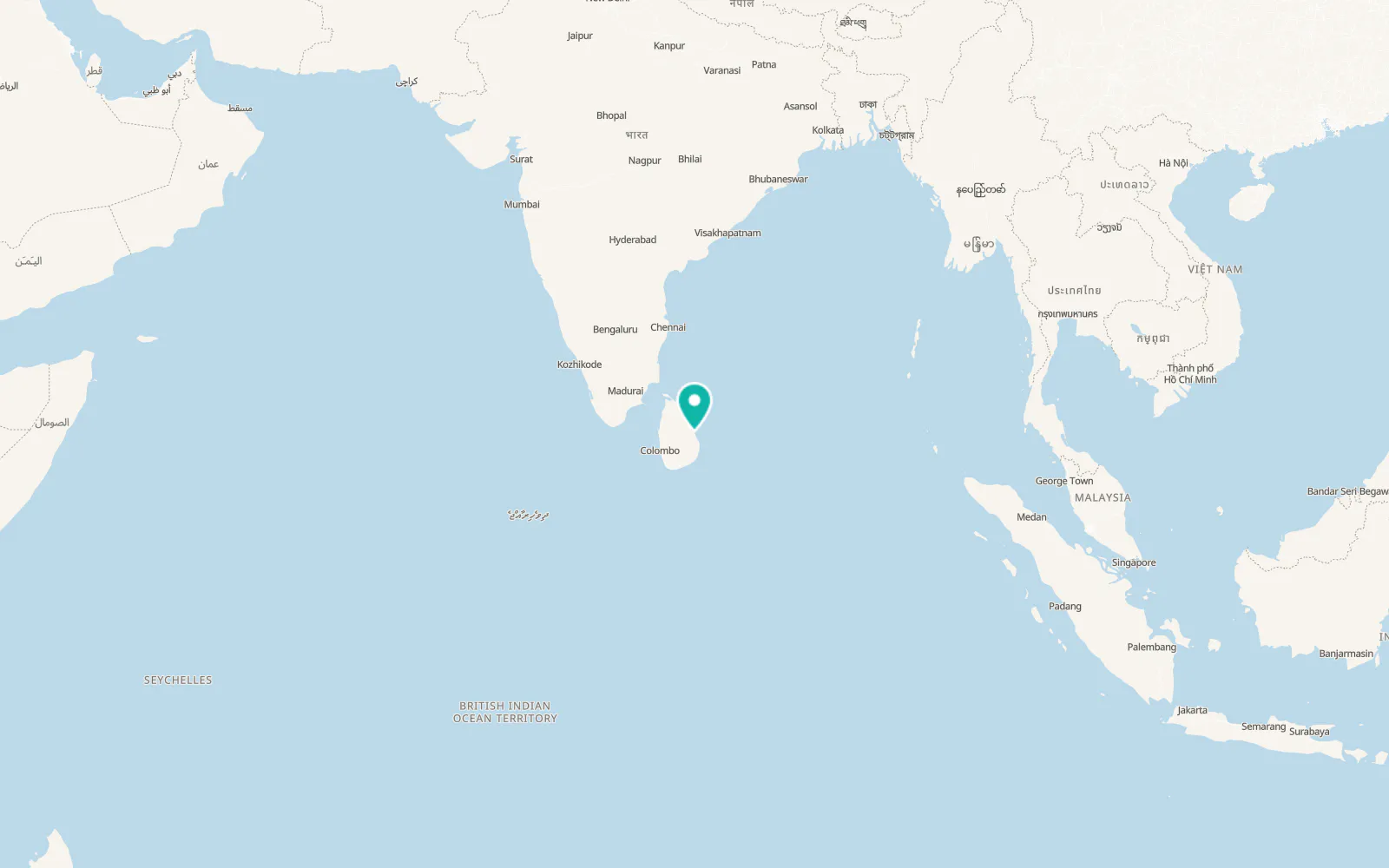 Map of Eravur Town