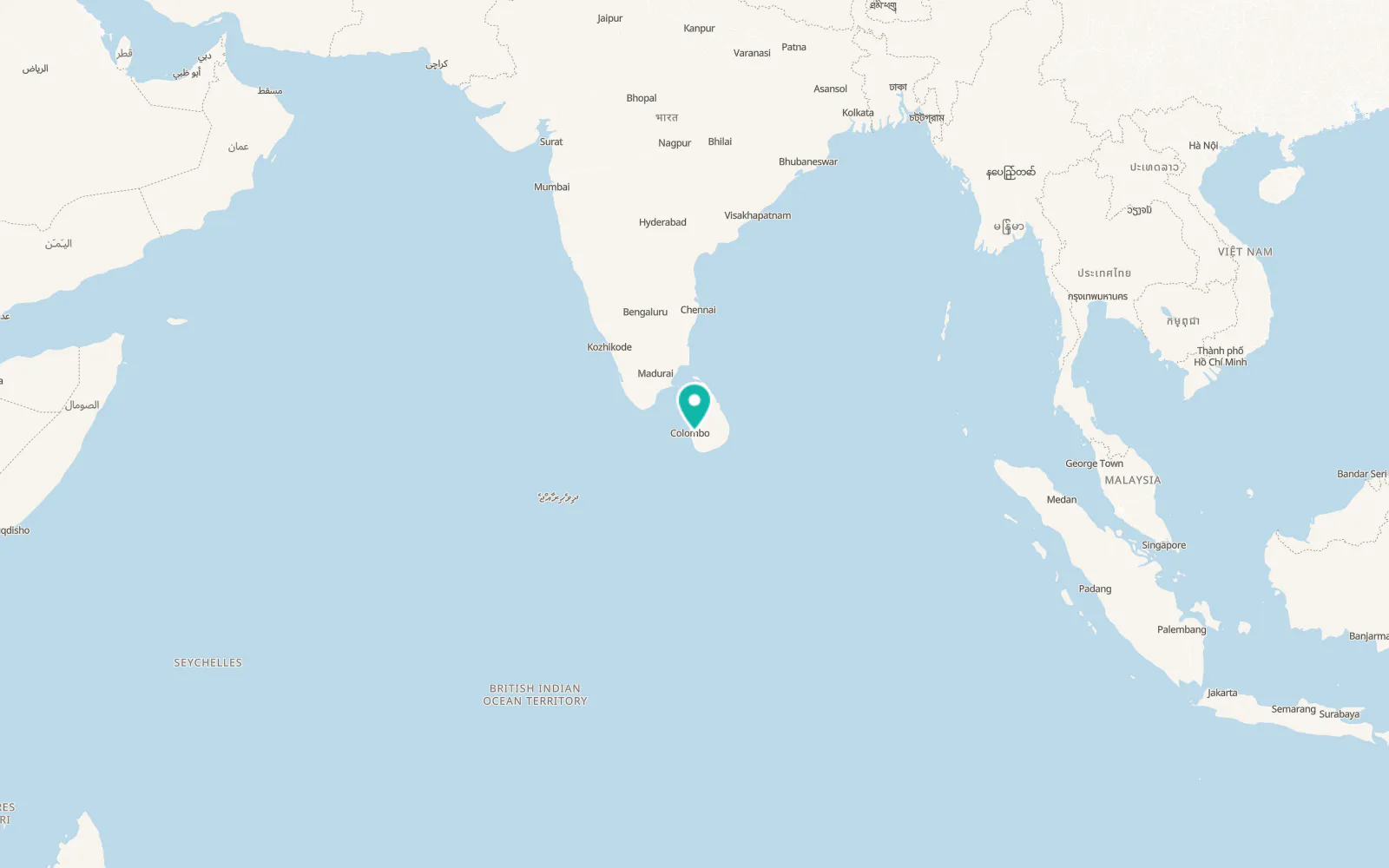 Map of Hanwella Ihala