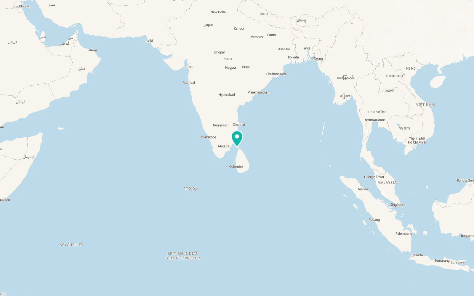 Map of Jaffna