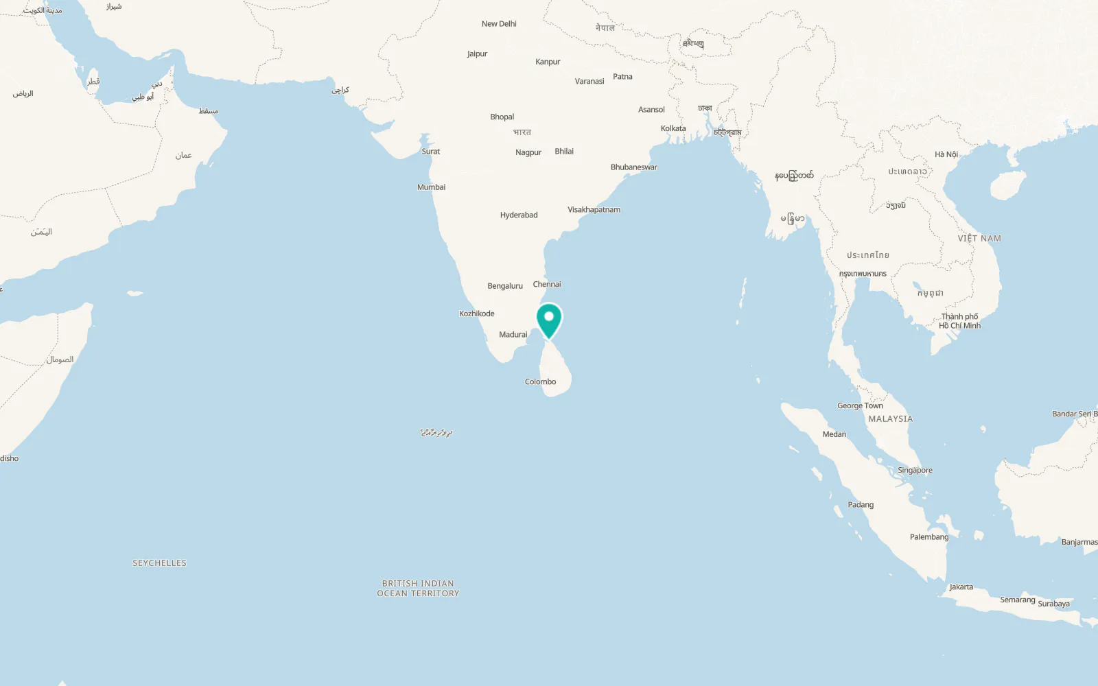 Map of Kilinochchi