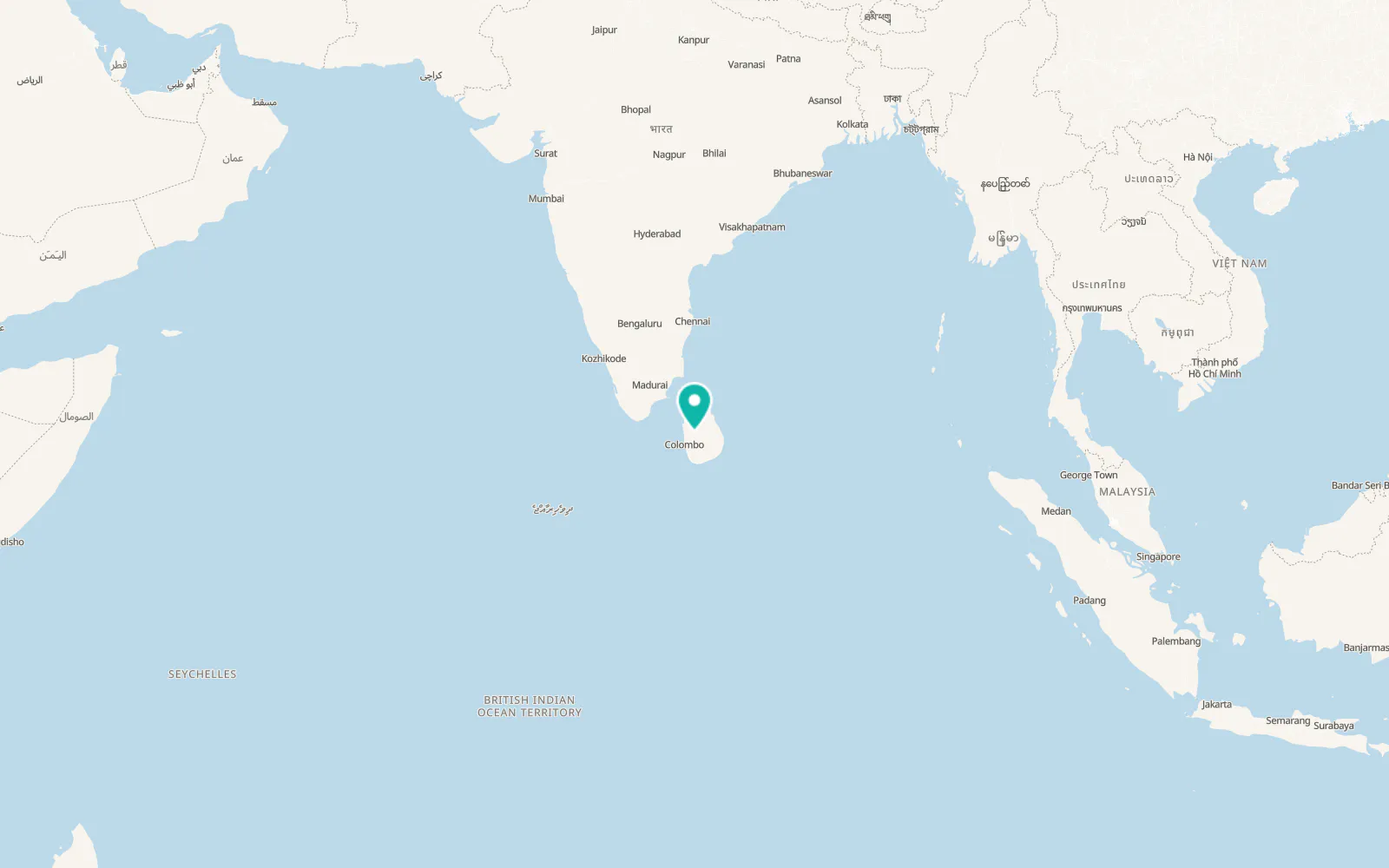 Map of Kurunegala