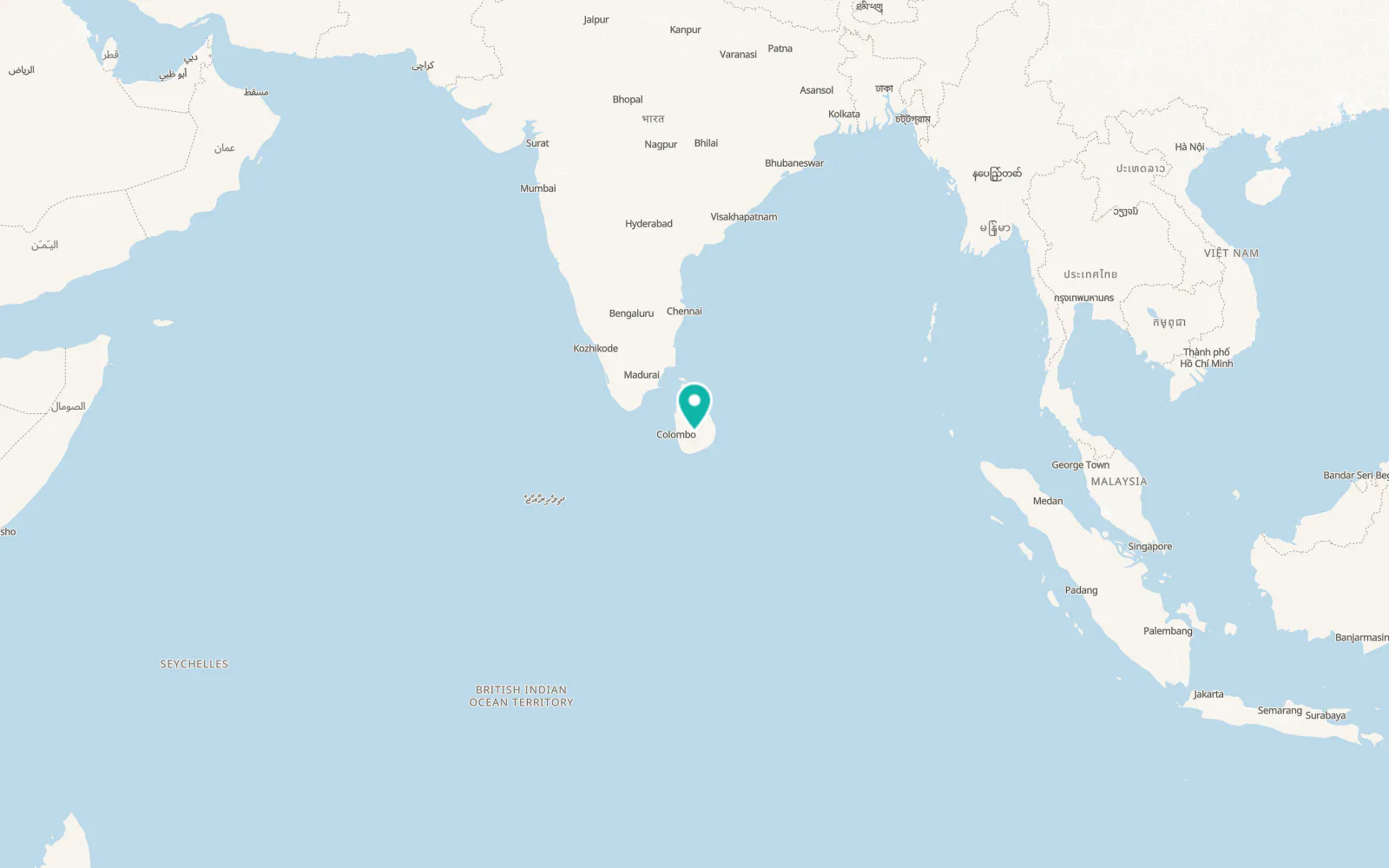 Map of Nuwara Eliya
