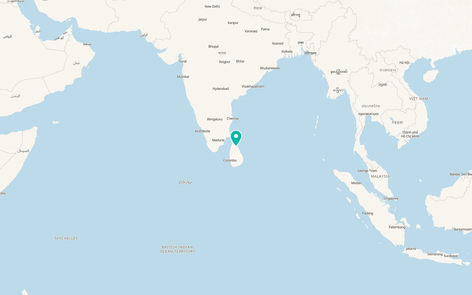 Map of Padaviya Divisional Secretariat