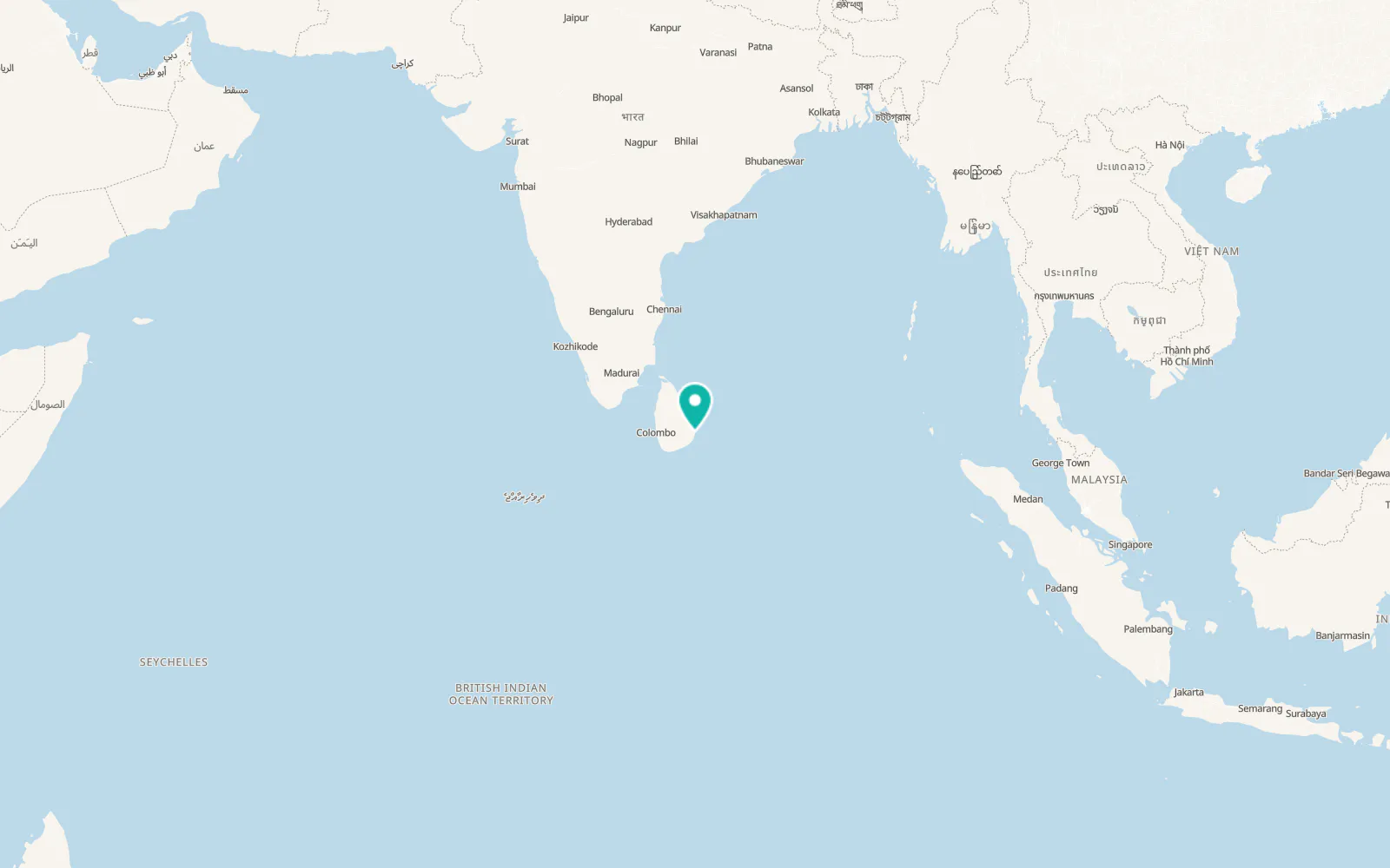 Map of Pottuvil