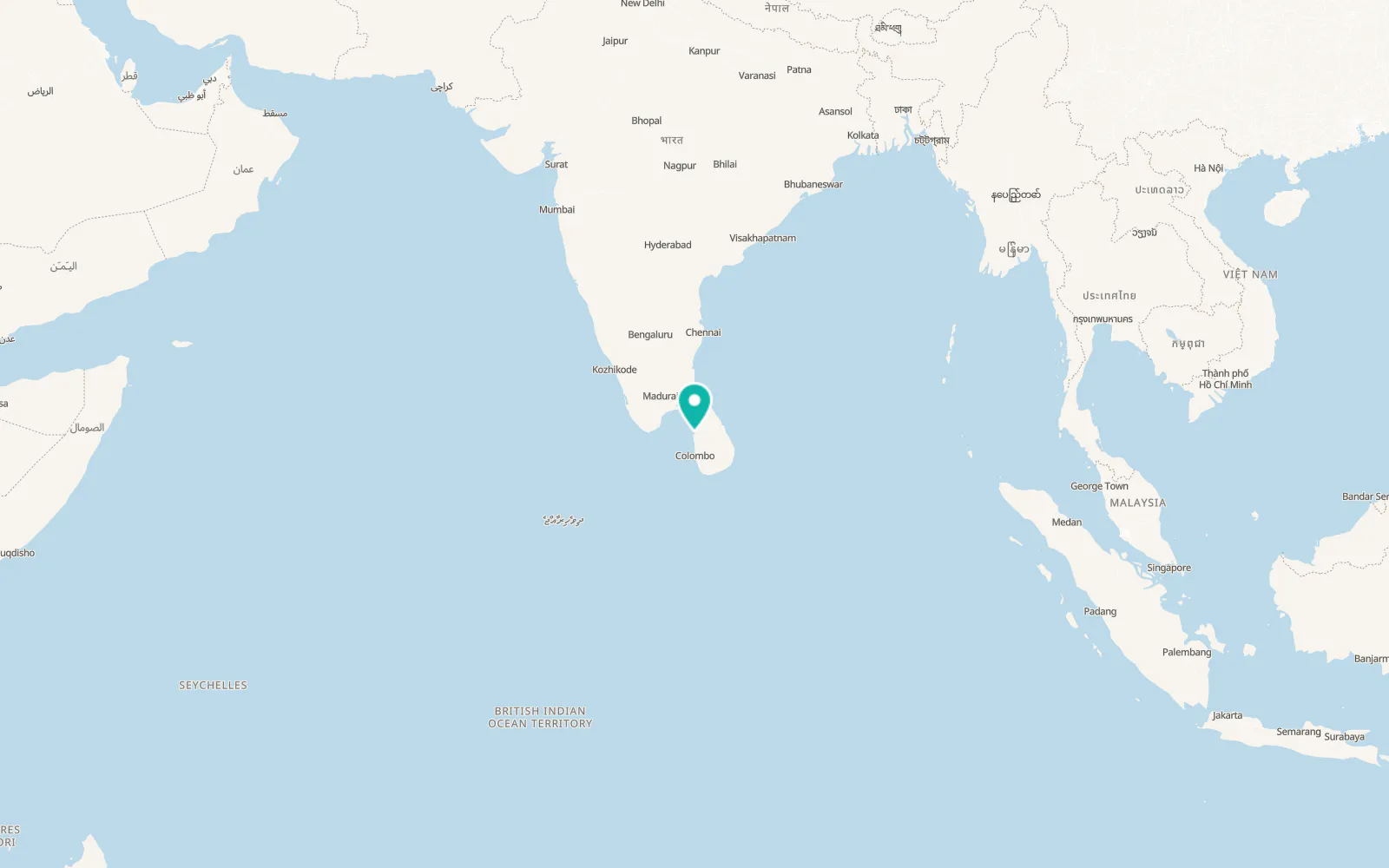 Map of Puttalam