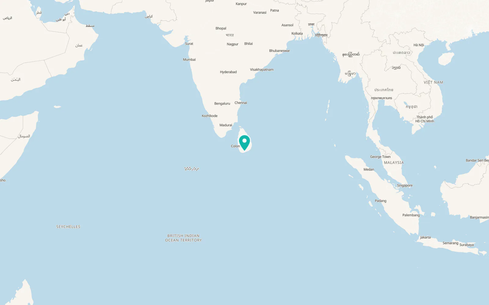 Map of Tangalle