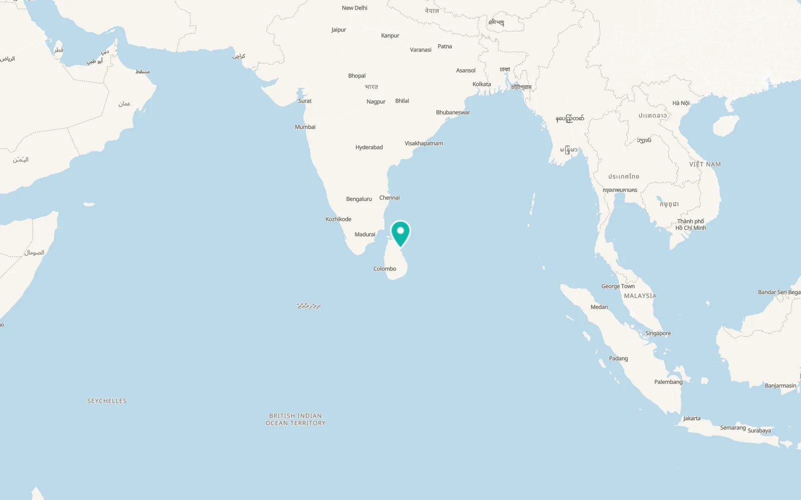 Map of Trincomalee