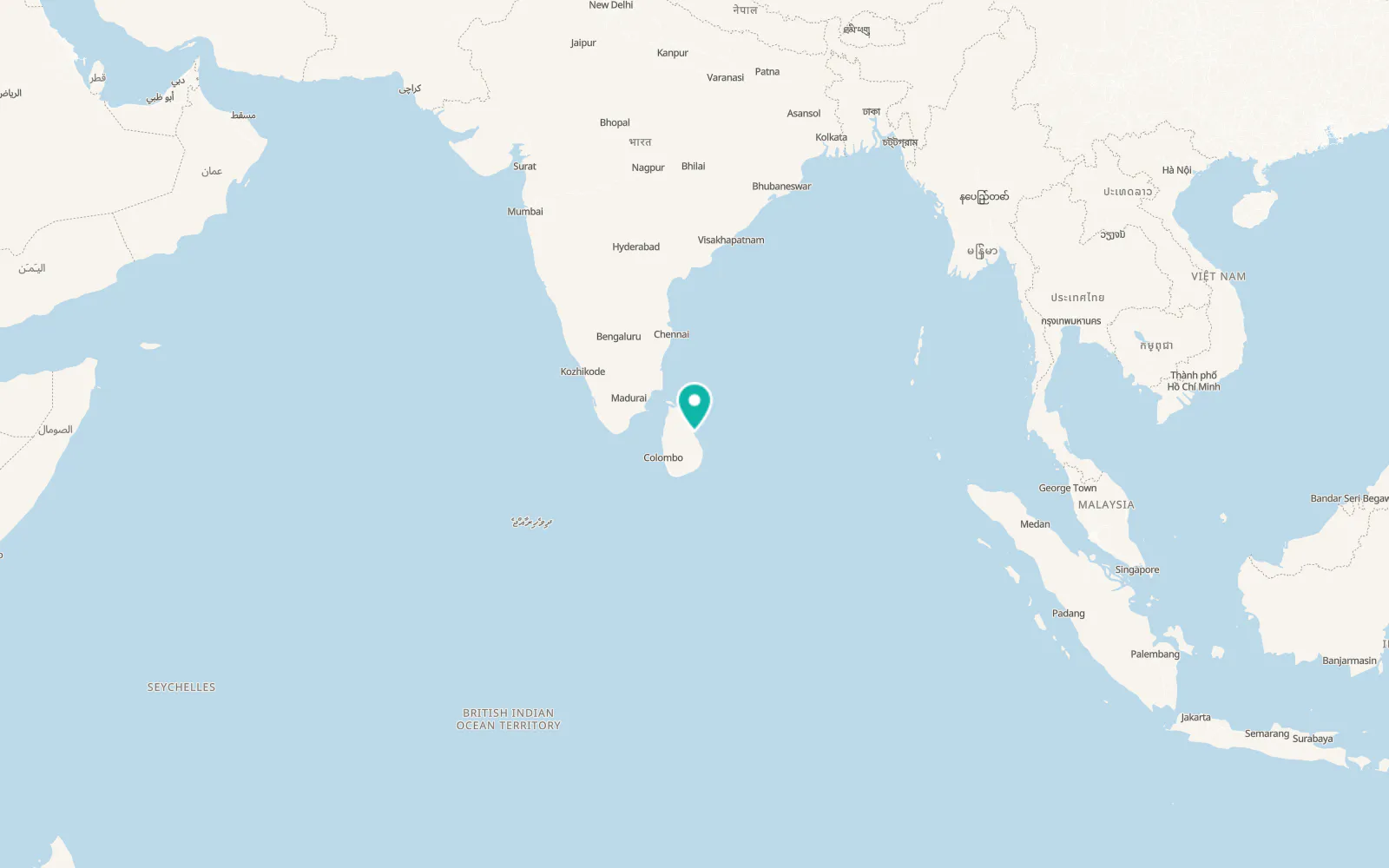 Map of Vakarai