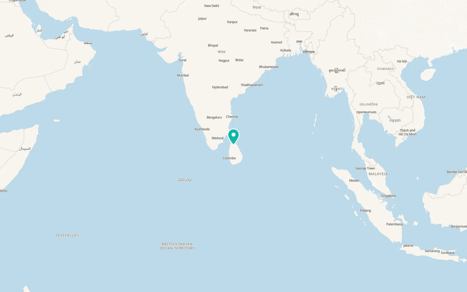 Map of Vavuniya