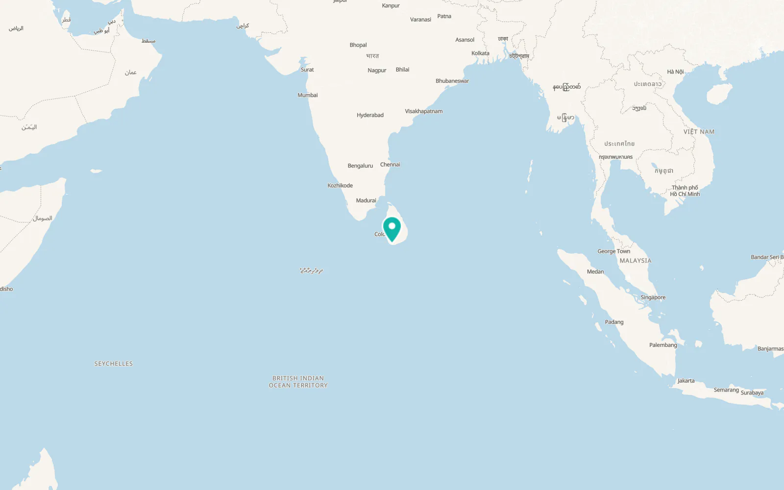 Map of Weligama
