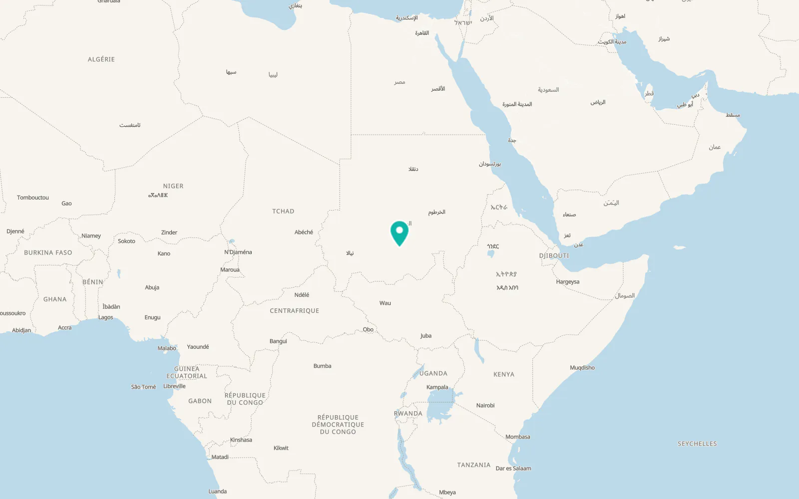 Map of Abū Zabad