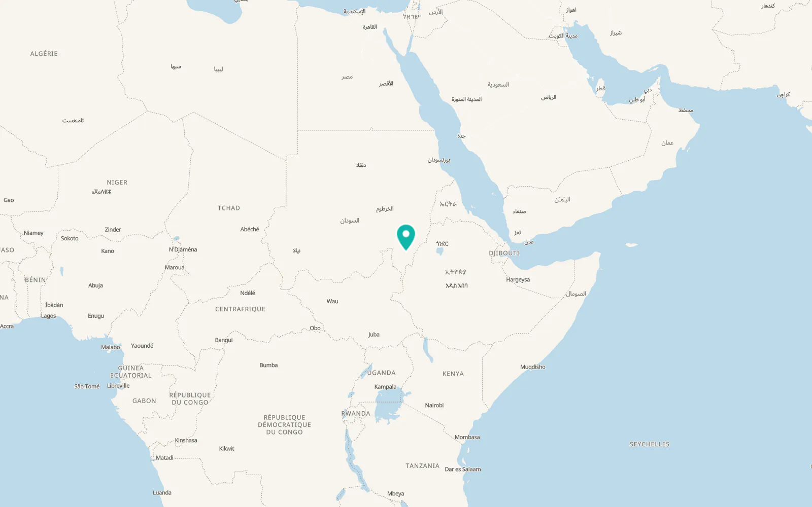 Map of Ad-Damazin