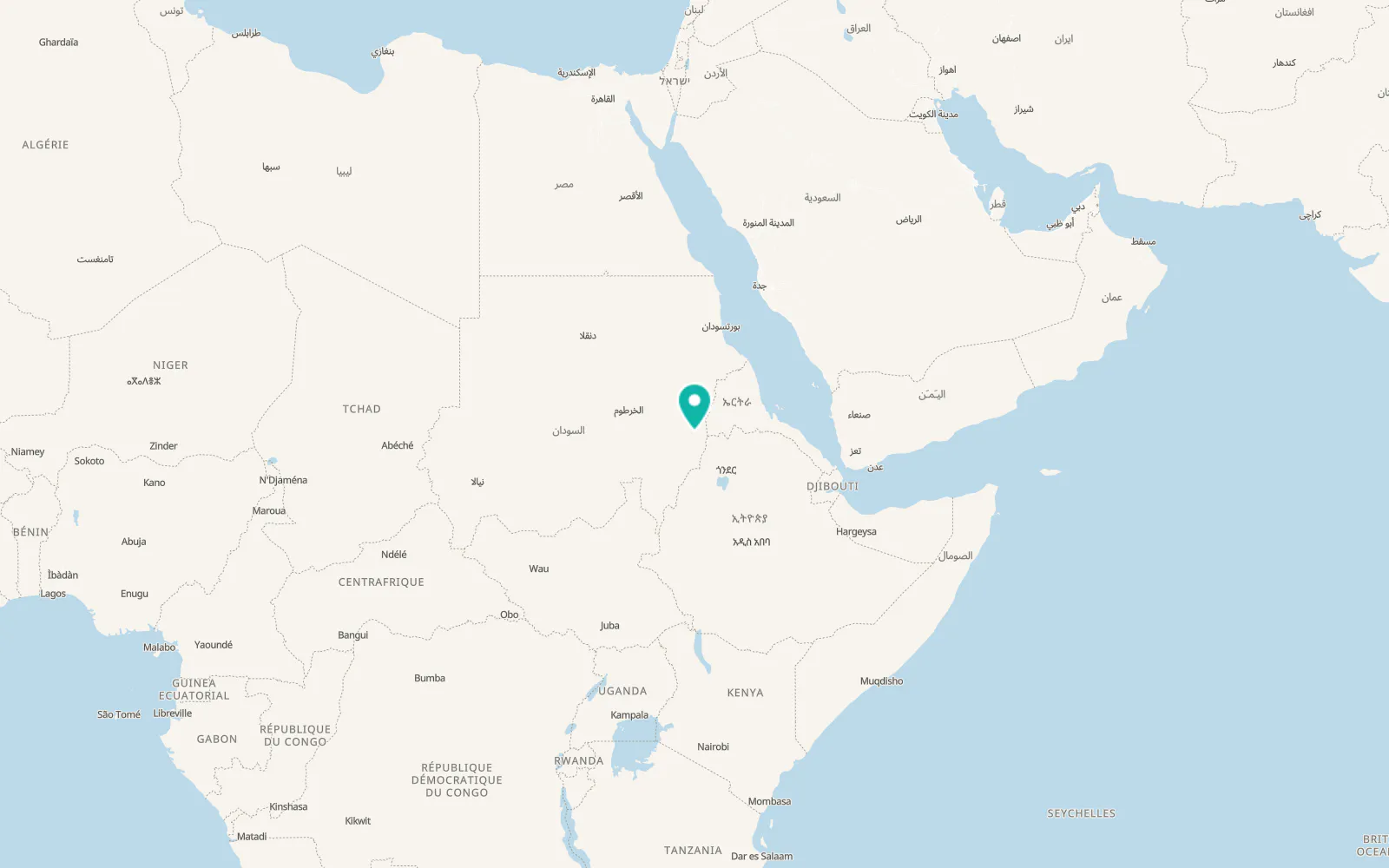Map of Al-Fashaqah