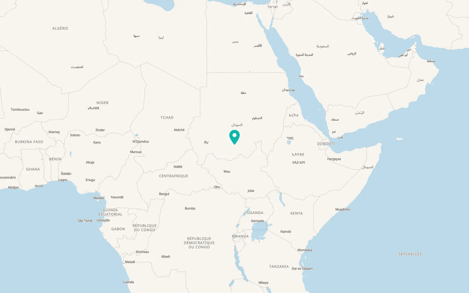 Map of Al Lagowa