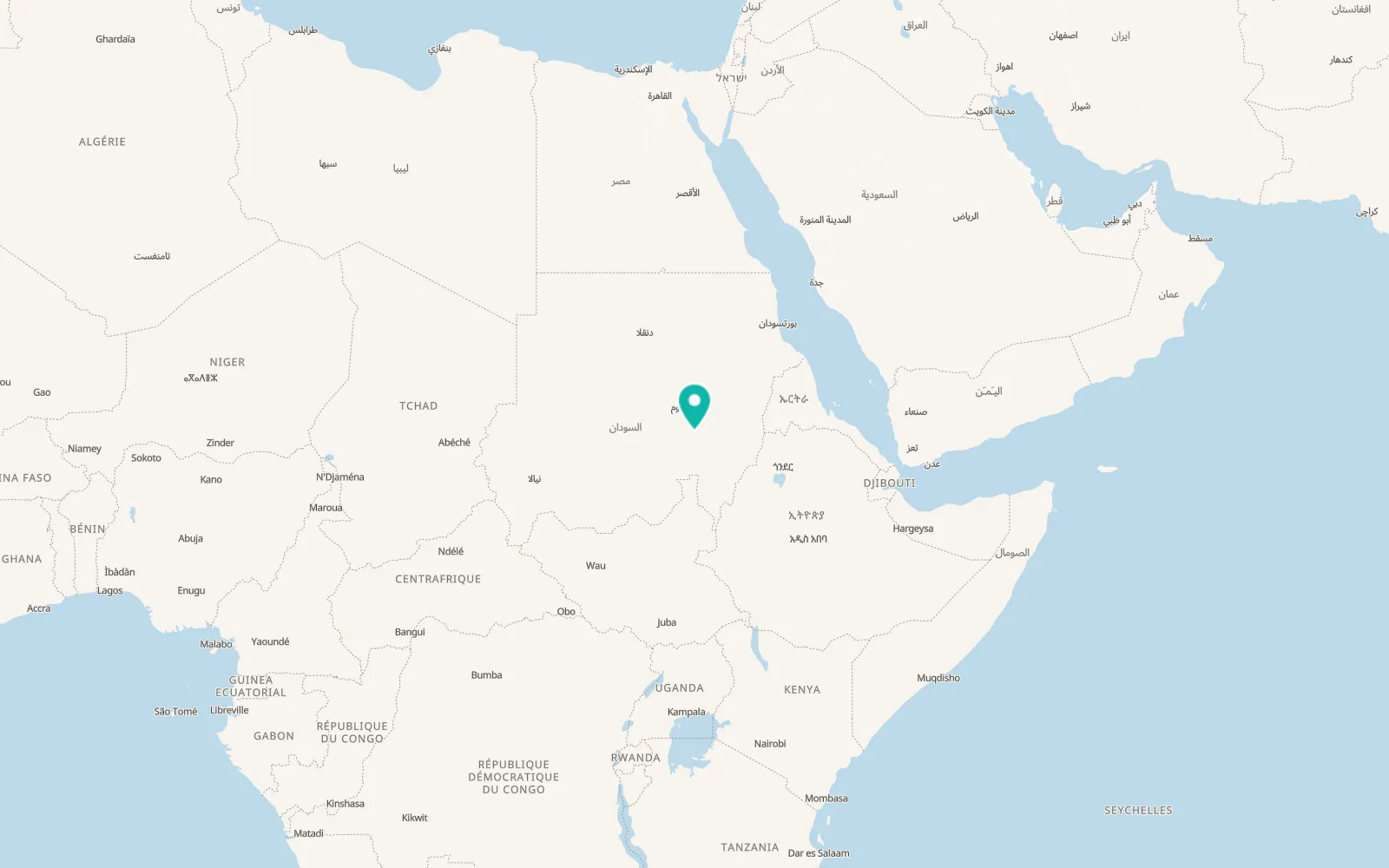 Map of Al Manāqil