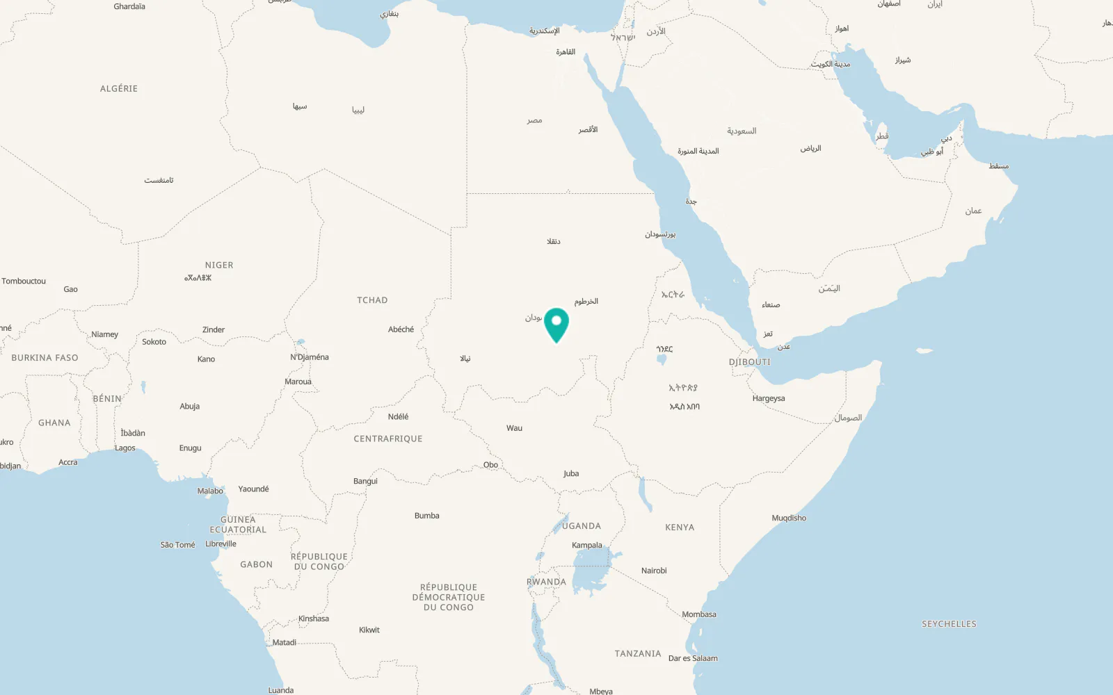 Map of Ar Rahad