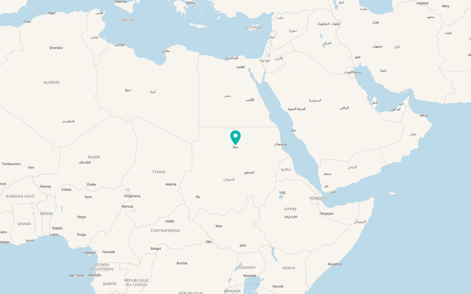 Map of Dongola