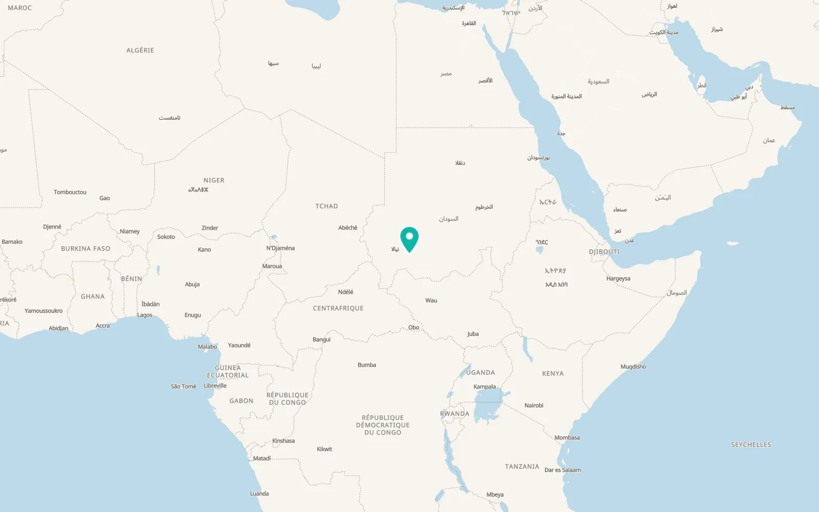 Map of El Daein