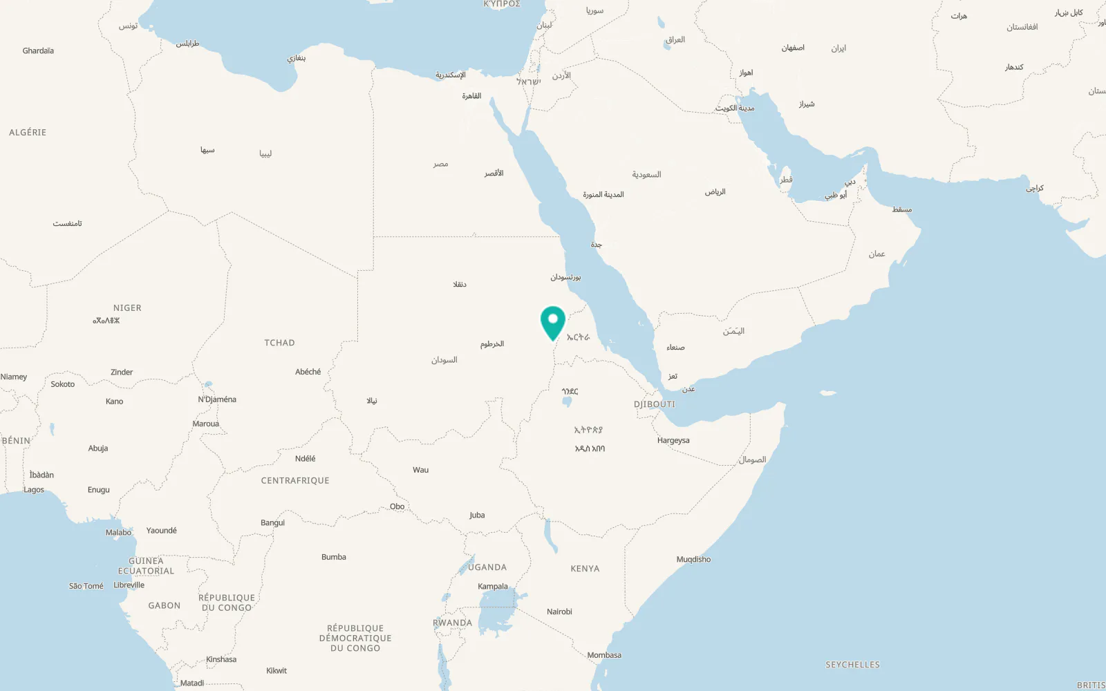 Map of Kassala