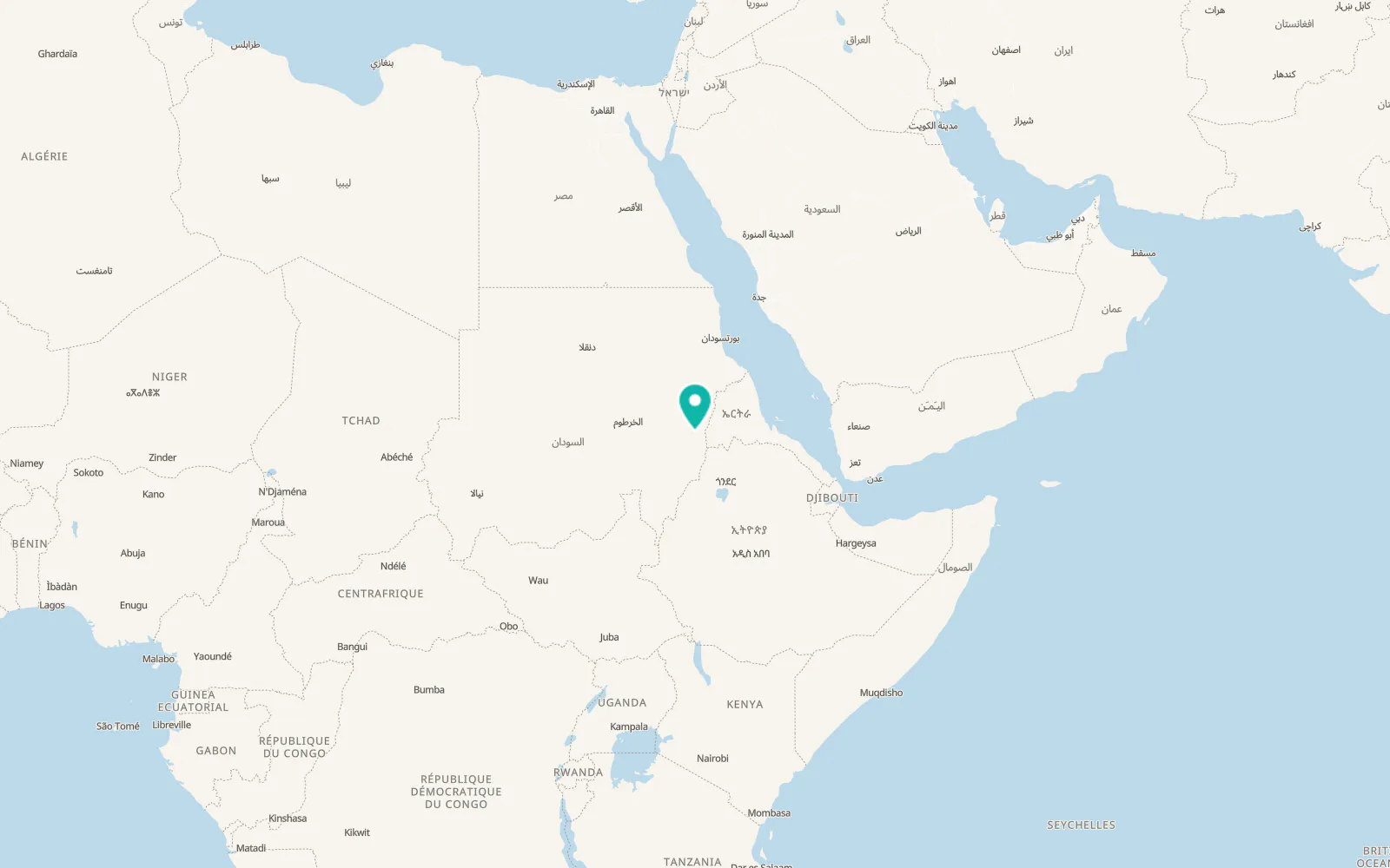 Map of Khashm al Qirbah