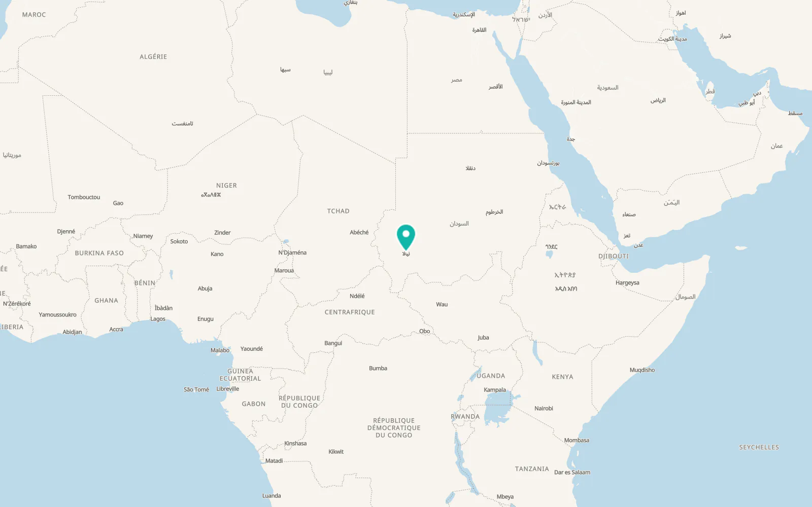 Map of Nyala