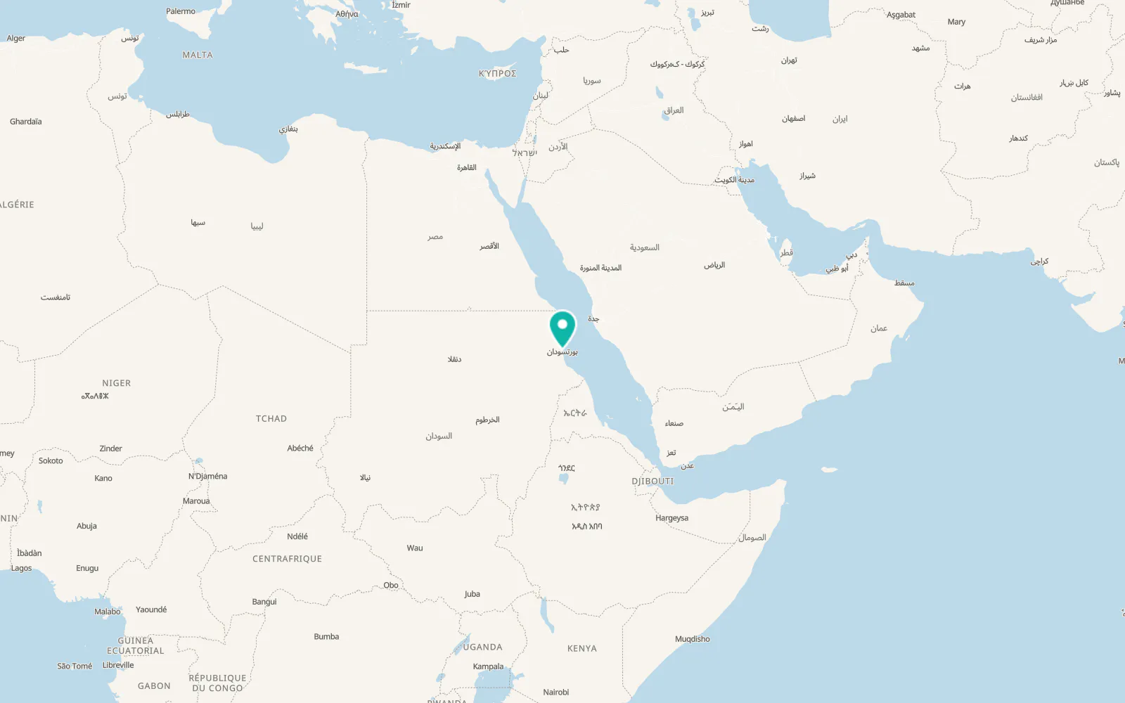 Map of Port Sudan