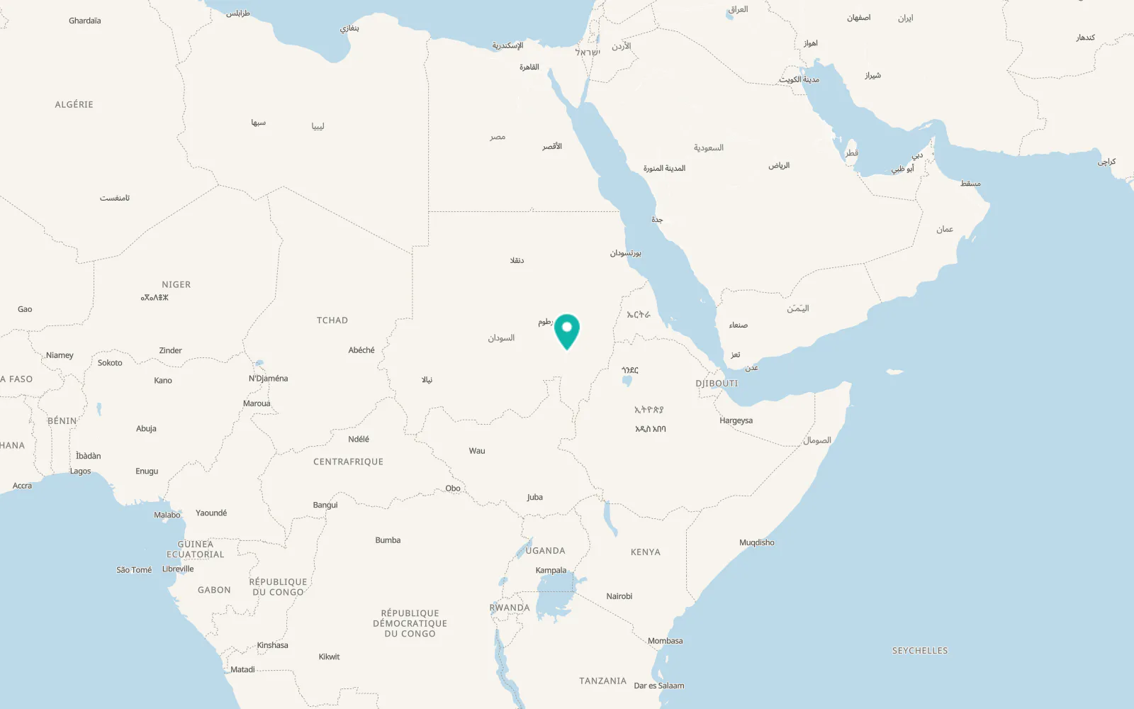 Map of Sennar