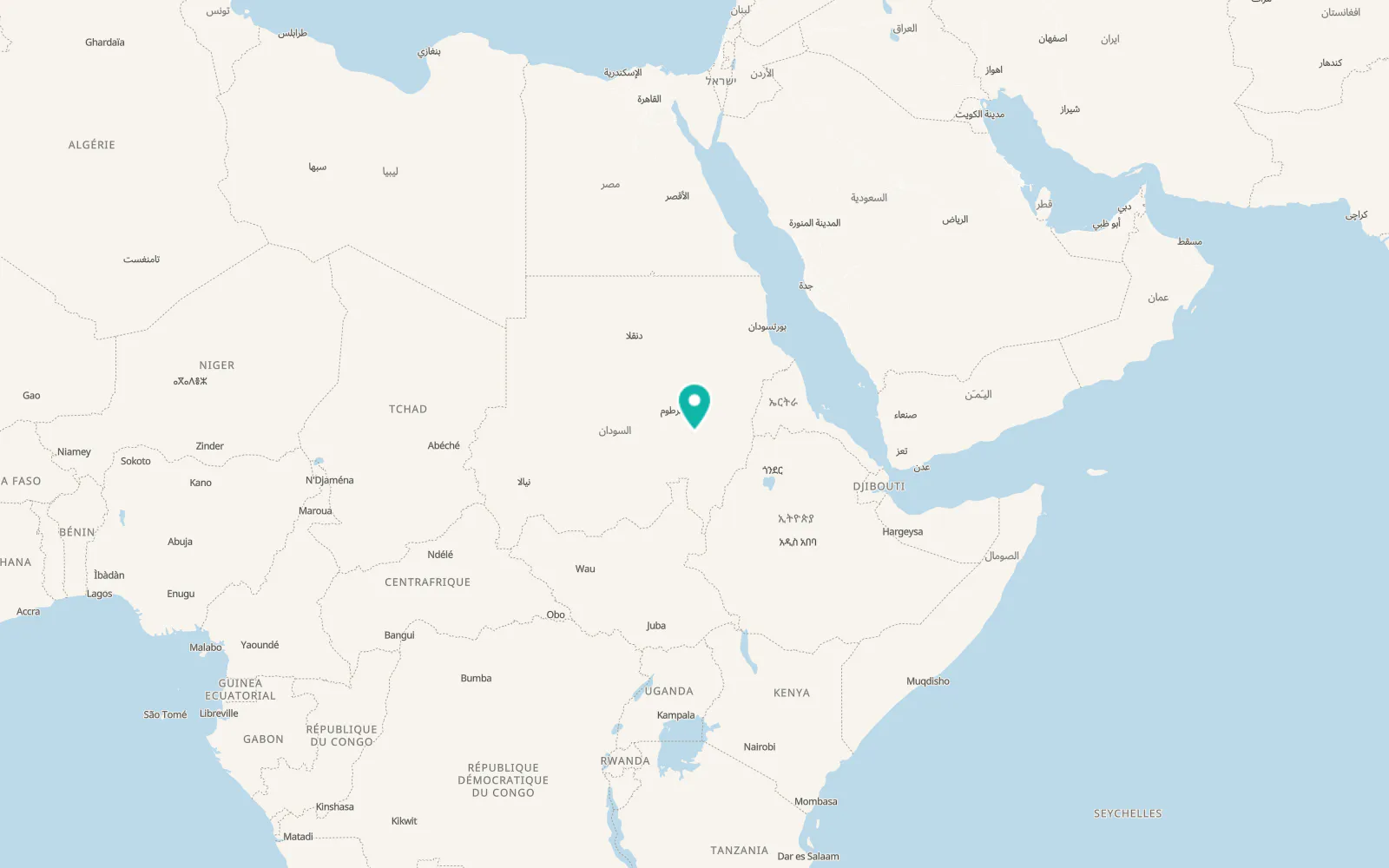 Map of Wad Medani