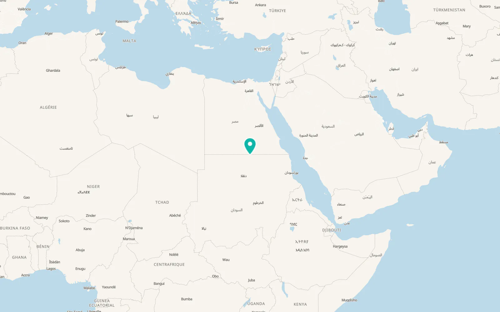 Map of Wadi Halfa