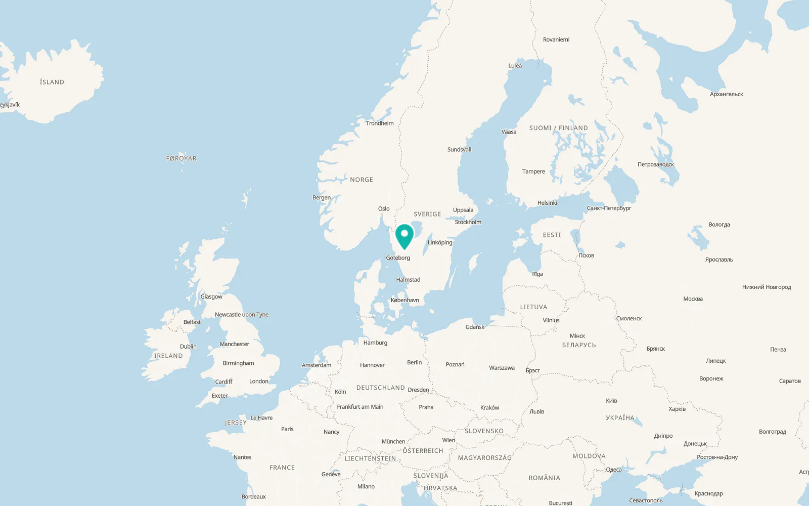 Map of Alingsås