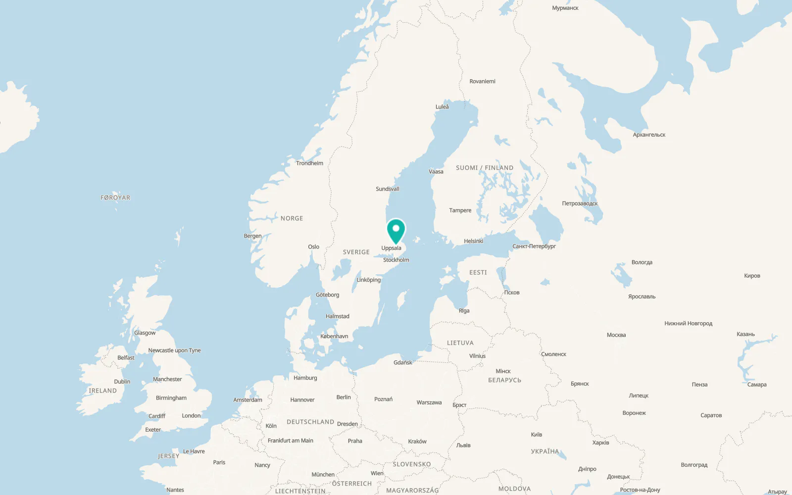 Map of Almunge
