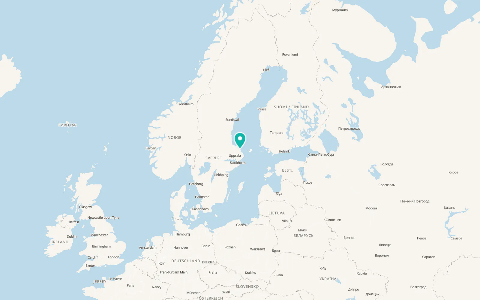 Map of Alunda
