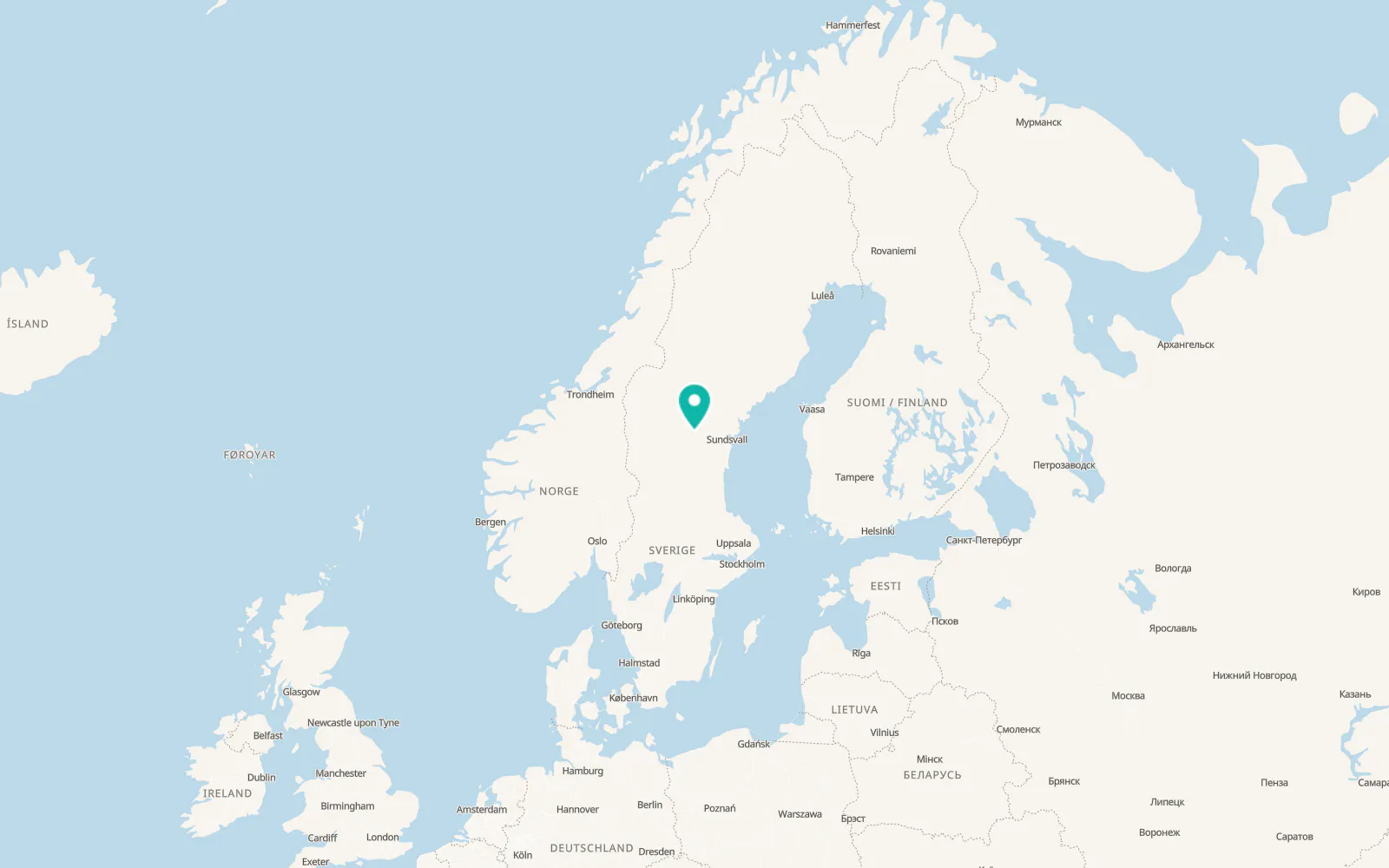 Map of Ånge