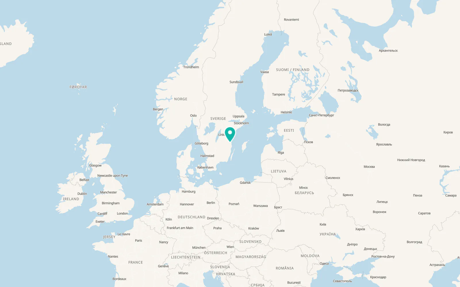 Map of Ankarsrum