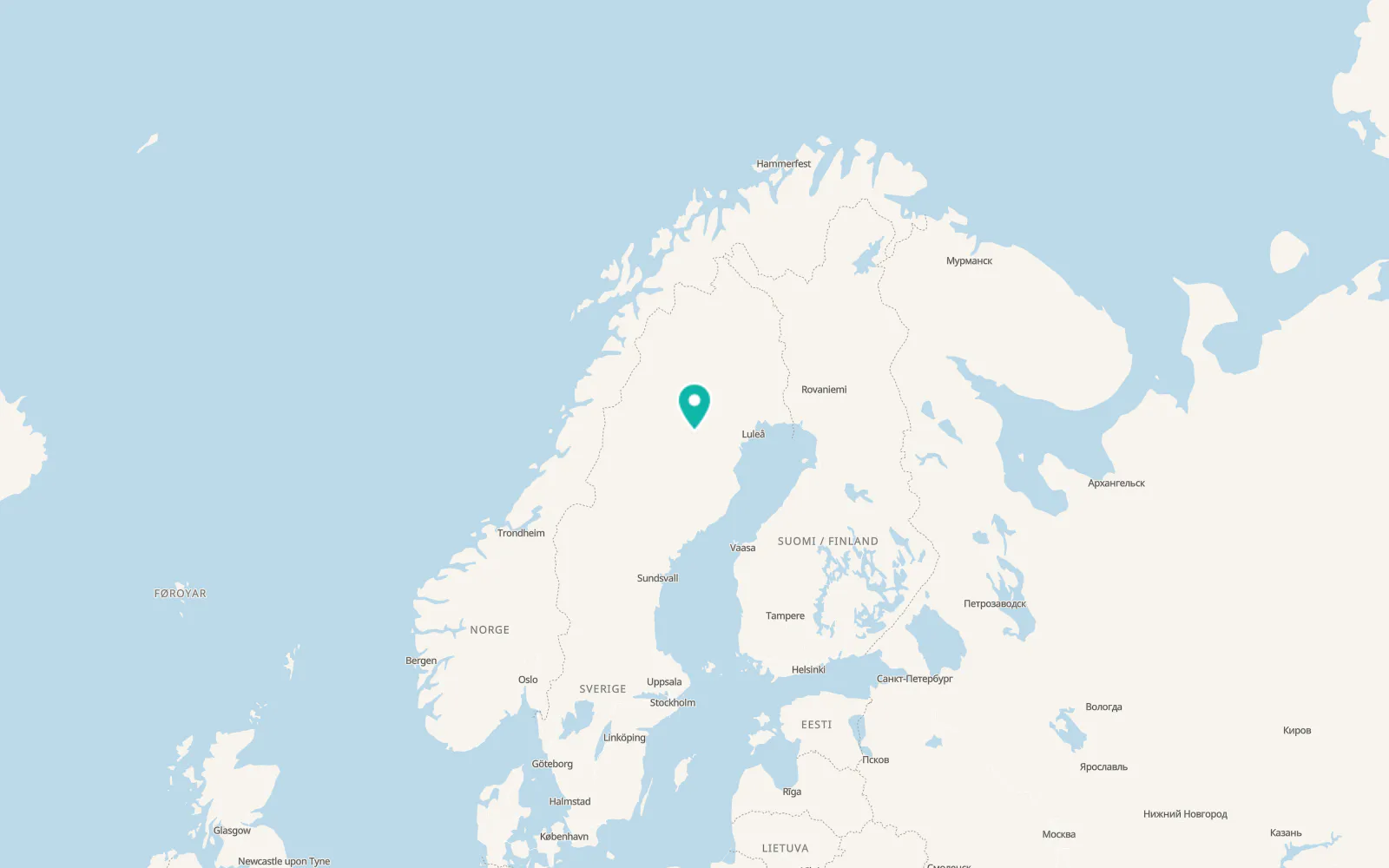 Map of Arvidsjaur