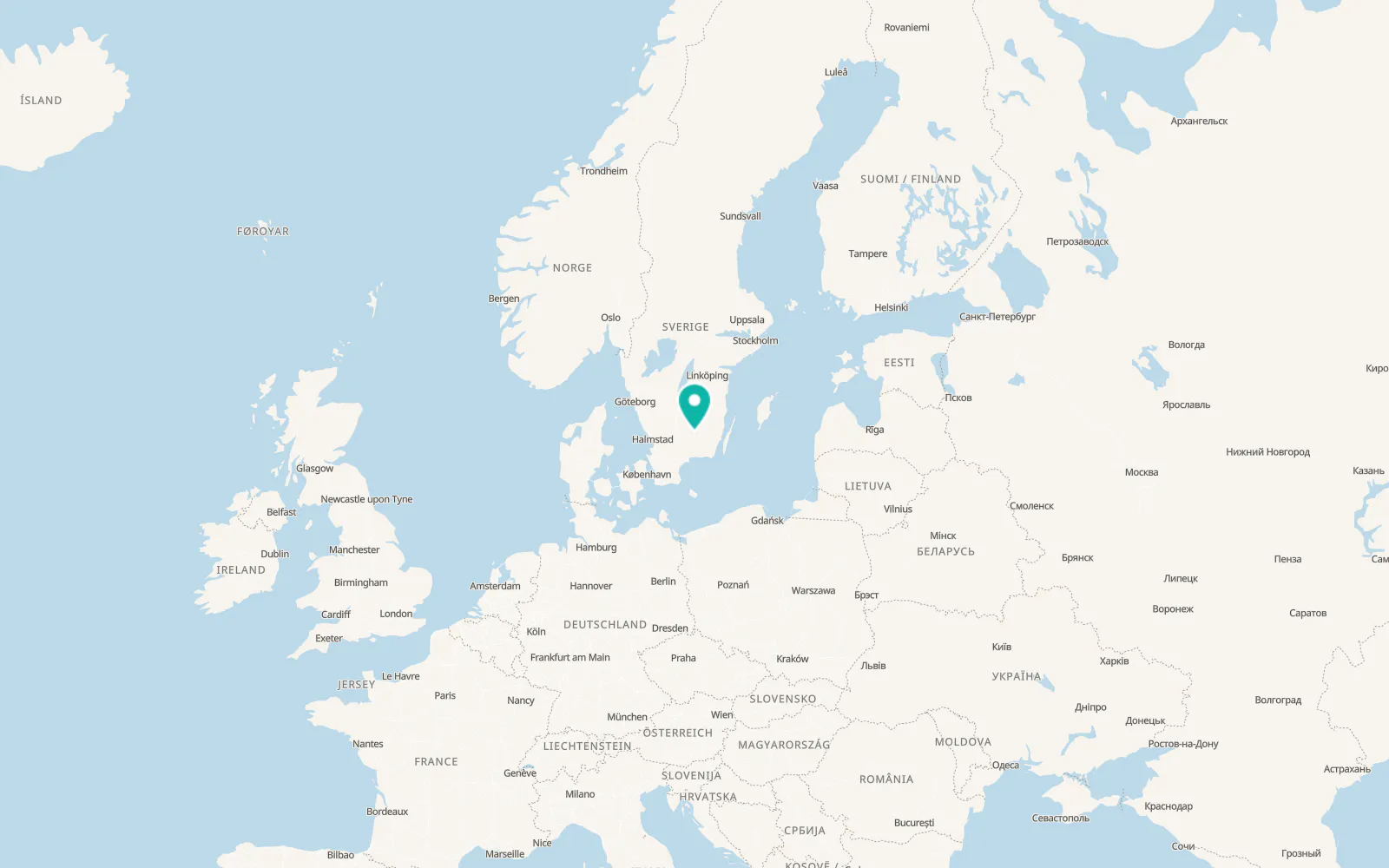 Map of Åryd