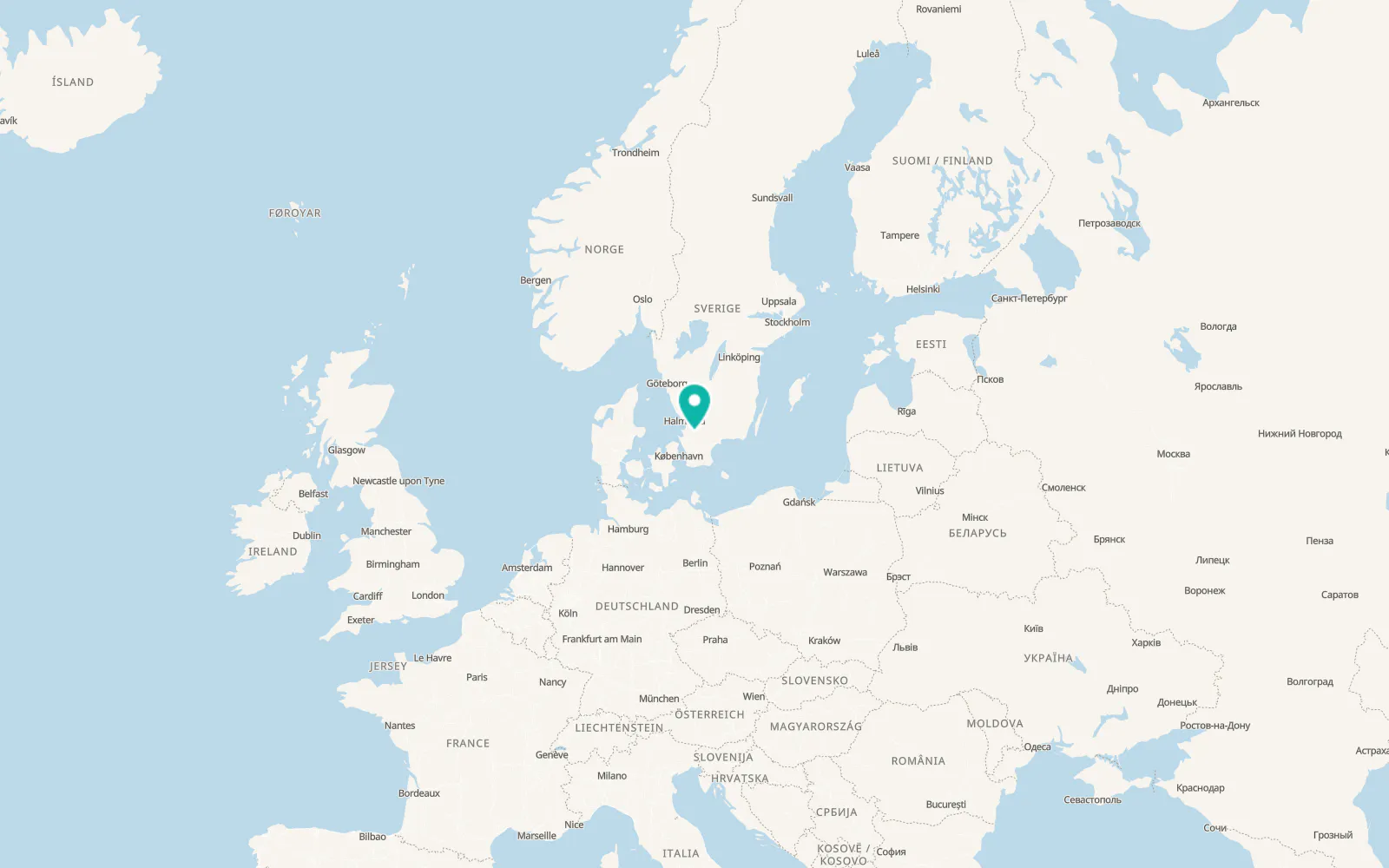 Map of Åsljunga