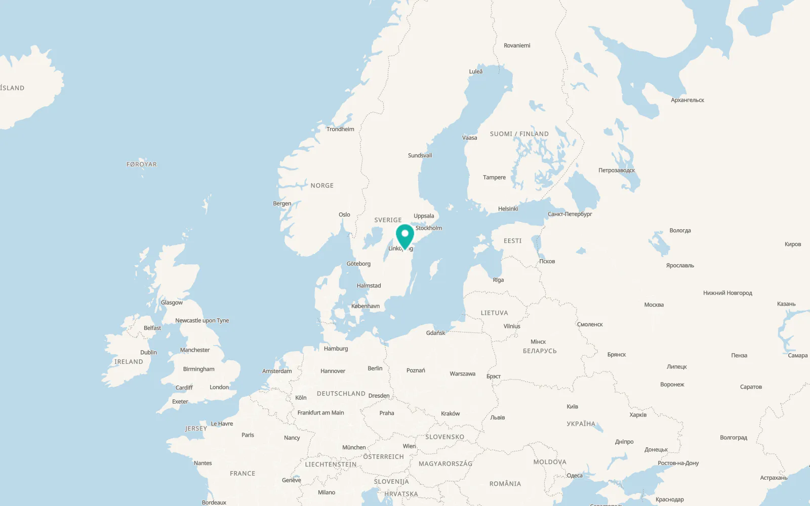 Map of Åtvidaberg