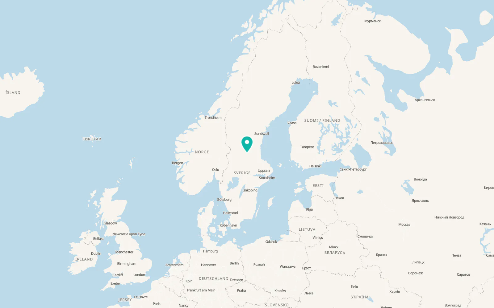Map of Boda