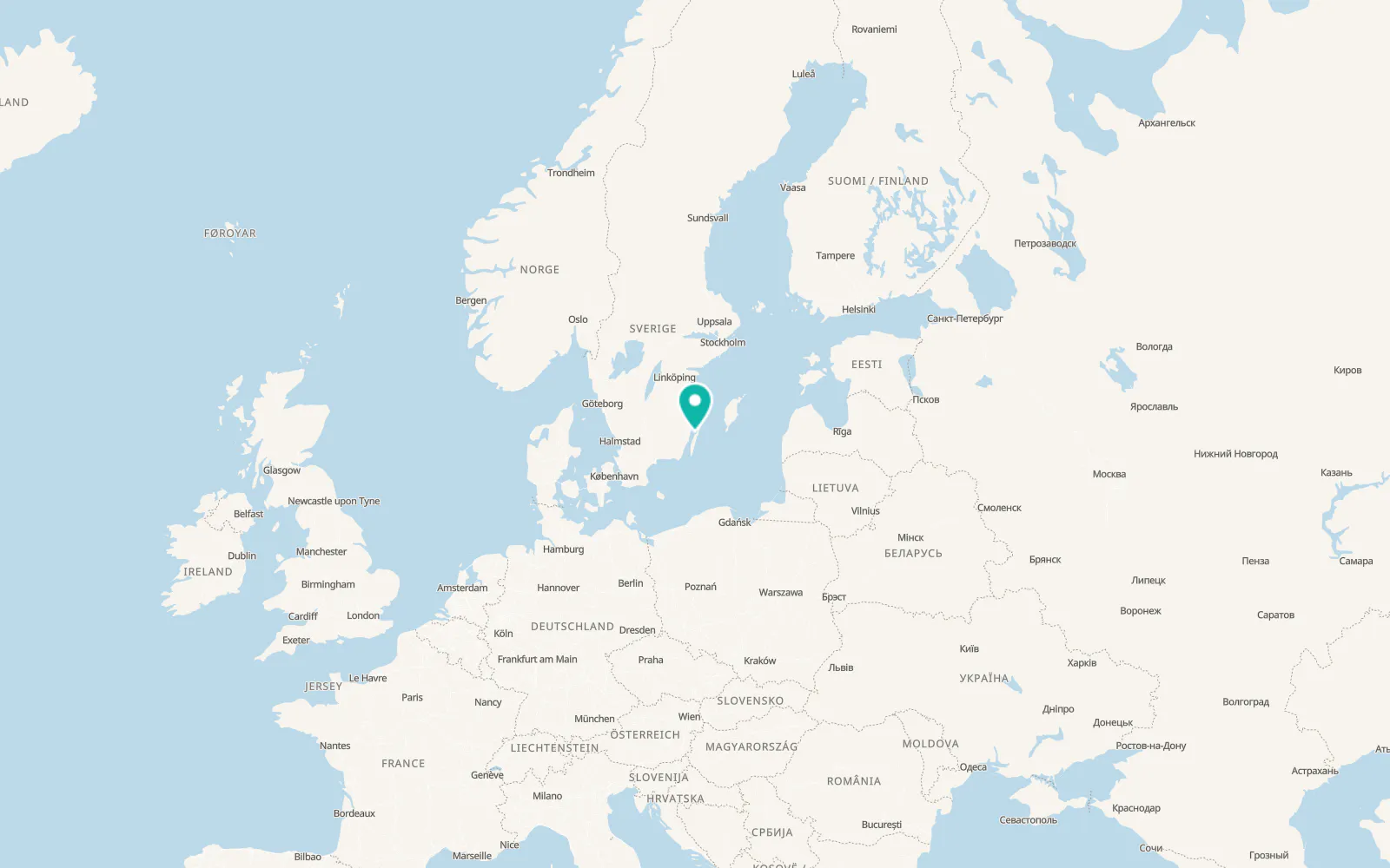 Map of Borgholm