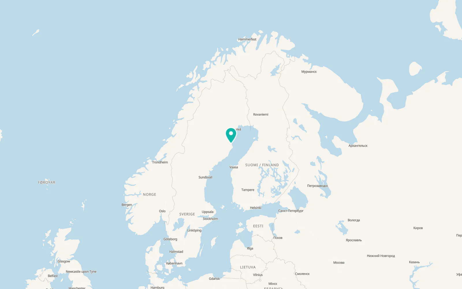 Map of Bureå