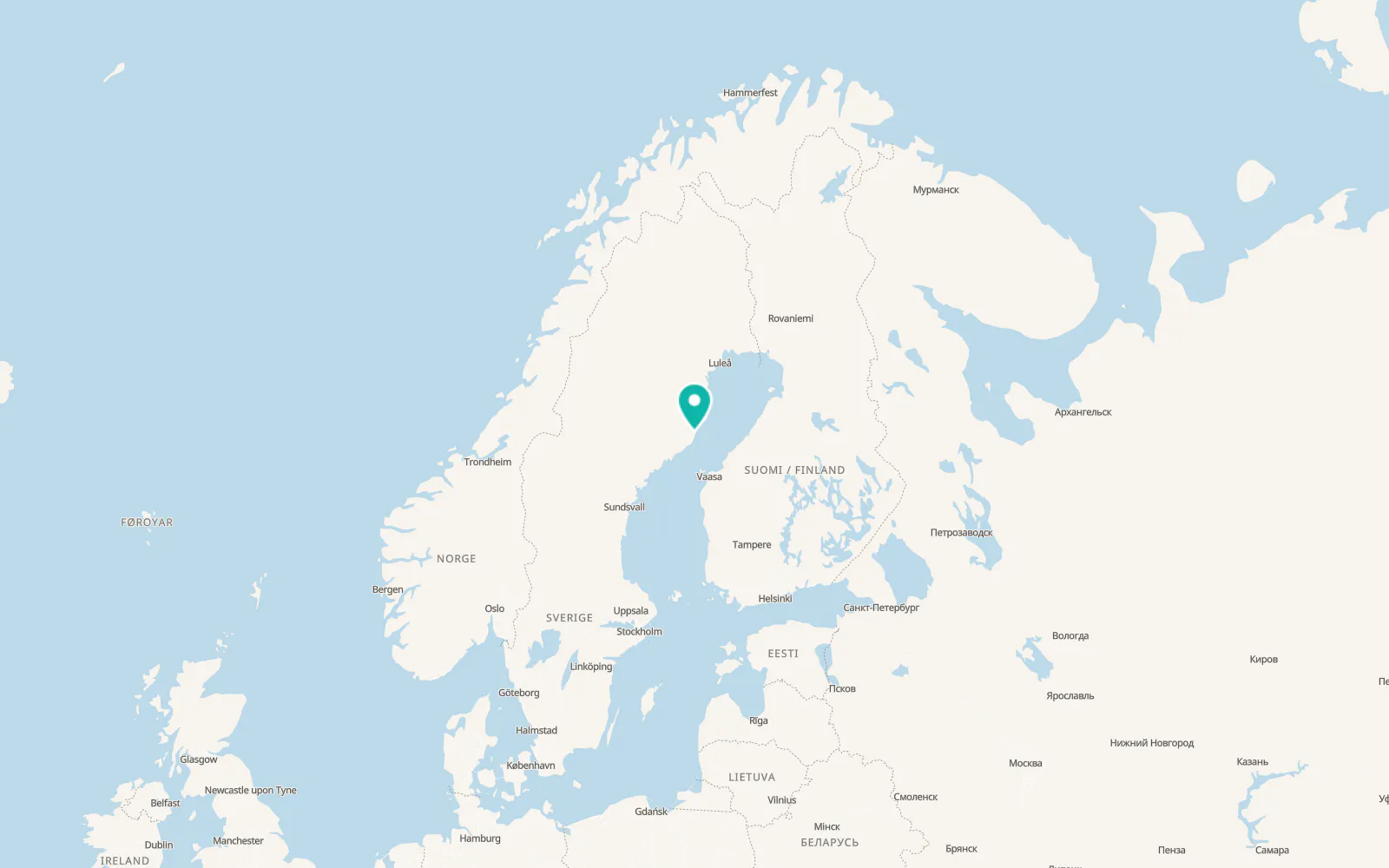 Map of Bygdeå