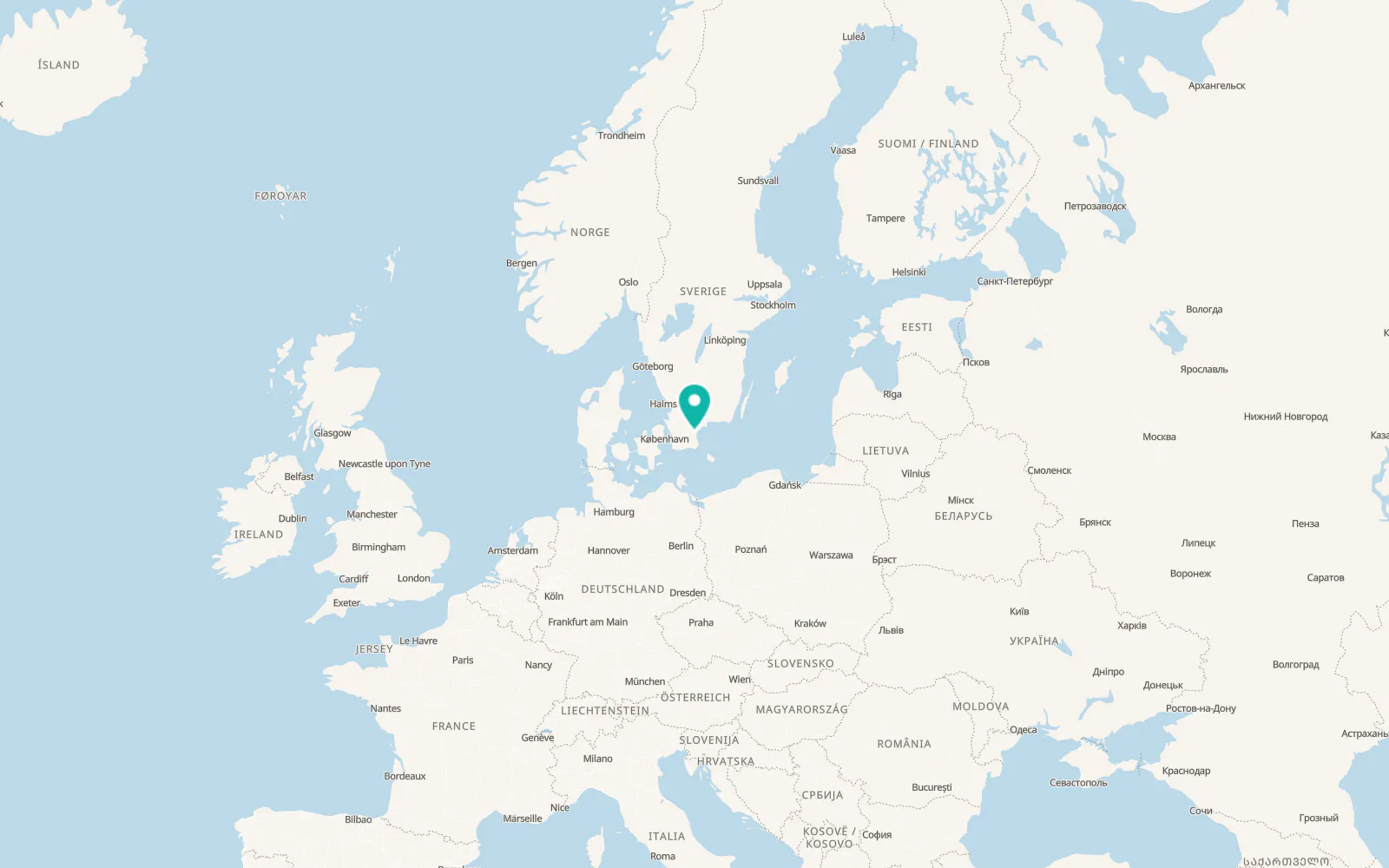 Map of Degeberga