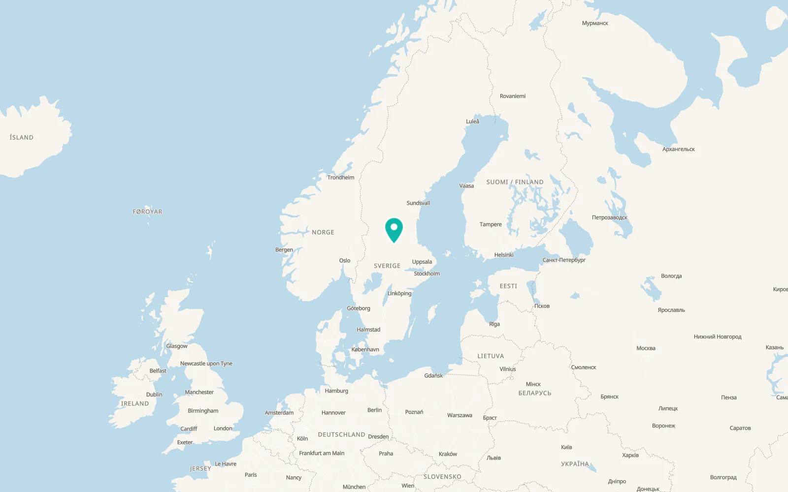 Map of Djurås