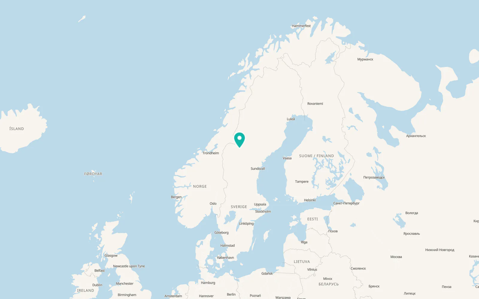 Map of Föllinge